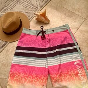 Hurley Black and Pink Board Shorts